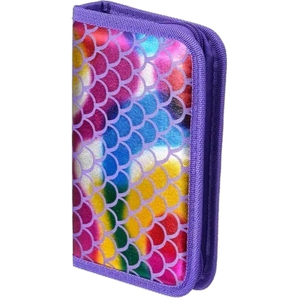 Пенал 1 отд., на молнии, 200*120*30 мм, лам. картон/текстиль с лазер. обработкой, Чешуйки  Акция!