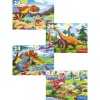 Пазл 24 элемента. РЫЖИЙ КОТ ДИНОЗАВРЫ, 4 дизайна