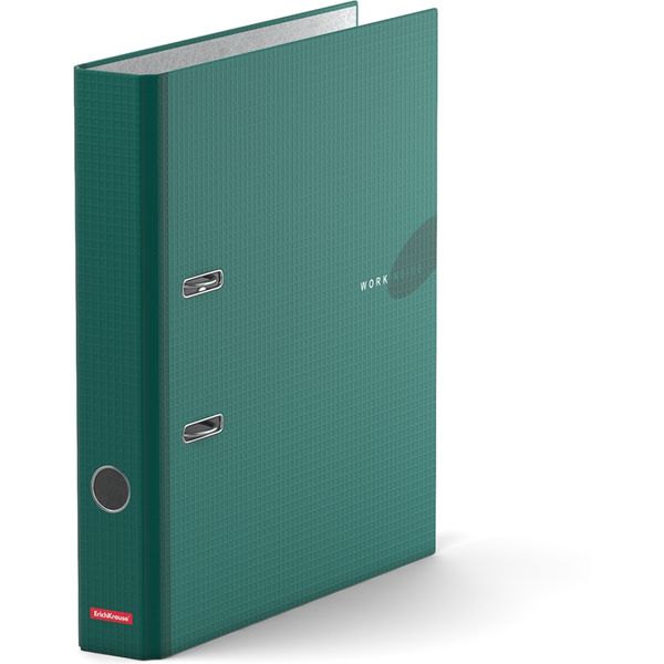 Папка–регистратор А4, 50 мм/350 л., лам. бумага "вафля", зеленая, ErichKrause Work inside Акция!