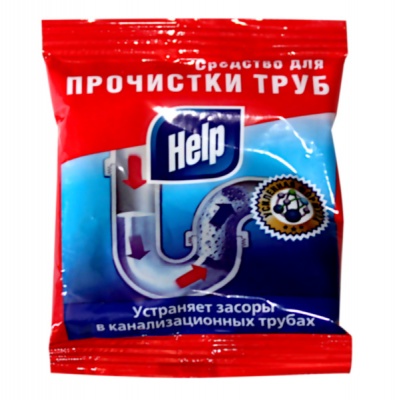 Средство для прочистки труб HELP 90 г, саше Средство для прочистки труб HELP 90 г, саше