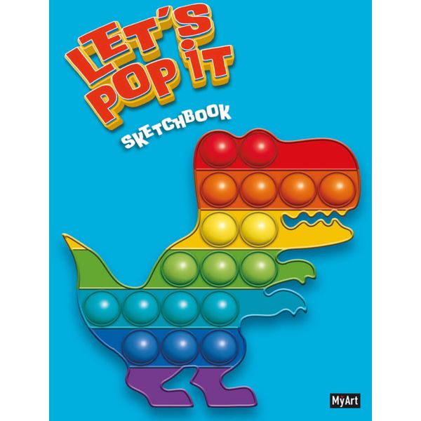 Скетчбук А5, тв. переплет, 64 л., бел. блок 120 г/м², ляссе, MyArt Let's Popit   Акция