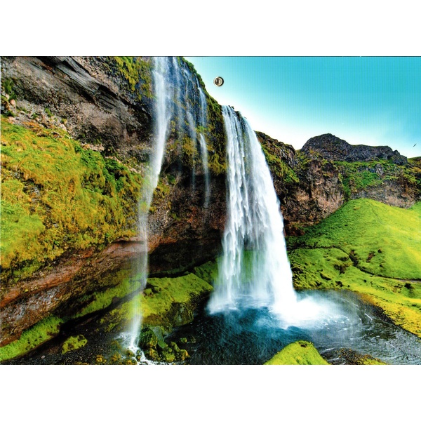 Календарь настенный 3-х блочный 2026 г. Водопад_Исландия: 295*720 мм, 3 гребня, бегунок