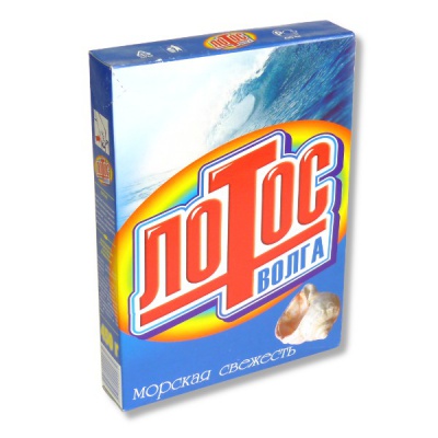 Порошок для ручной стирки ЛОТОС-Волга_Морская свежесть, 450 г (к/к)