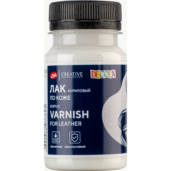 Лак акриловый по коже DECOLA, бесцветный, 100 мл