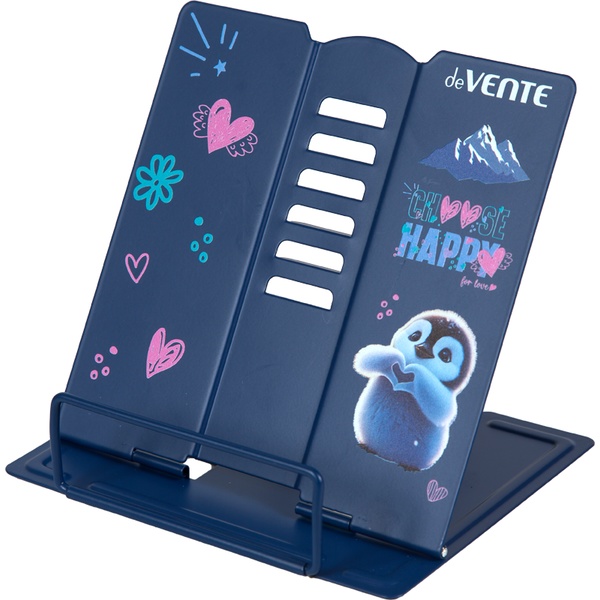 Подставка для книг металлическая deVENTE Happy Pinguin, 154*152 мм, 235 г, противоскольз. ножки