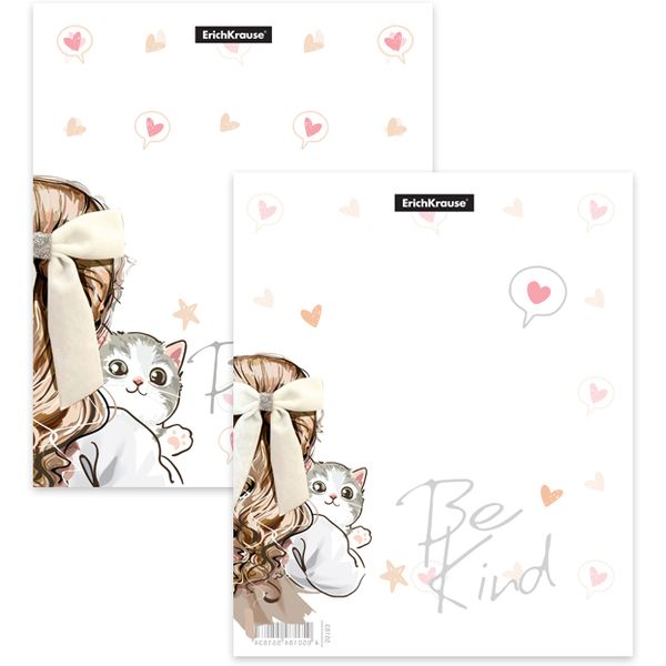 Обложка для тетради, 212*347 мм, PP 80 мкм, ErichKrause Lovely Friends (12 шт.)