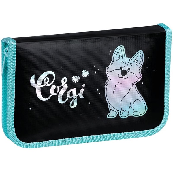 Пенал 1 отд., на молнии, 190*115*28 мм, лам. картон, тисн. ф., ArtSpace Corgi Акция!