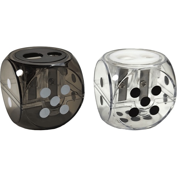 Точилка пластиковая, 2 отв. (Ø8 и Ø11 мм), контейнер, deVENTE Dice_2 дизайна