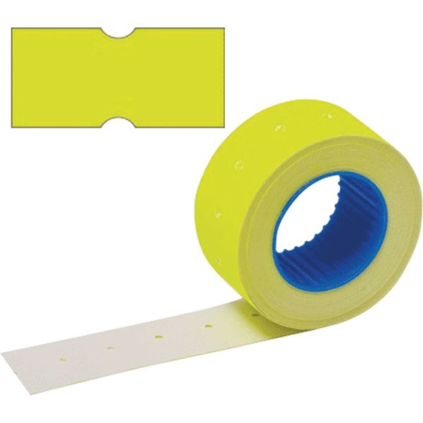 Этикет-лента, 21*12 мм, 600 шт., желтая, deVENTE 