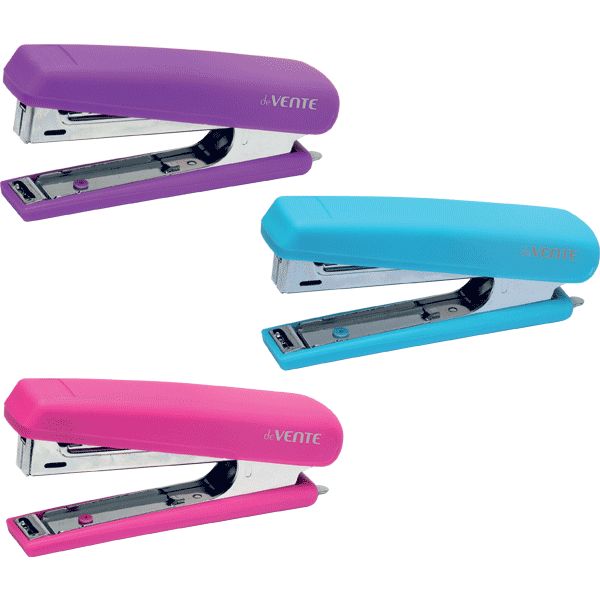 Степлер № 10, до 12 л., с антистеплером, софт-тач, deVENTE софт-тач_3 цвета