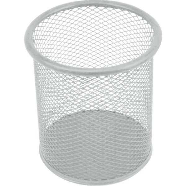 Органайзер для канцелярии (стакан) deVENTE, металлический, цилиндрический, серый
