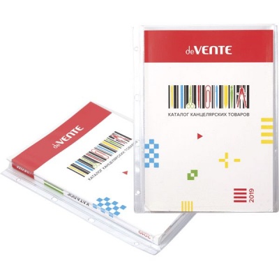Файл-вкладыш объемный, А4, 180 мкм, глянцевый, станд. перф., расшир. 25 мм, deVENTE (1 шт.)