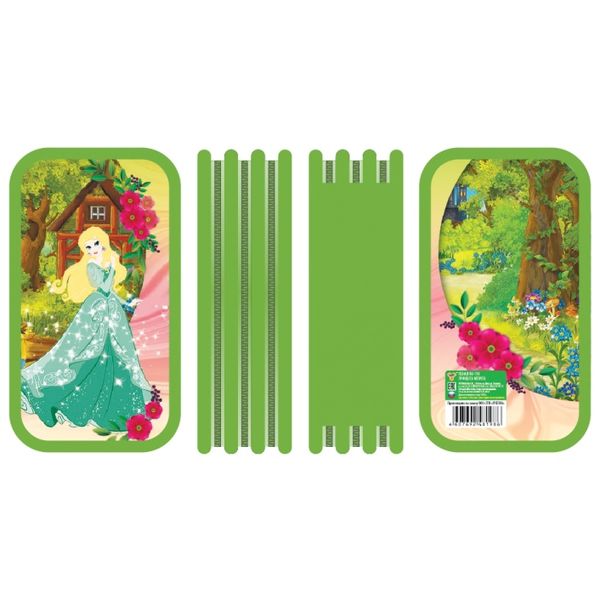 Пенал 3 отд., на молнии, 190*105*60 мм, лам. картон, тканевый торец, ПЧЕЛКА Принцесса Мелисса Акция!