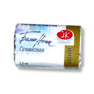 Краска акварельная БЕЛЫЕ НОЧИ, оливковая, кювета 2.5 мл Акция!