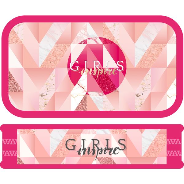 Пенал 2 отд., на молнии, 190*115*30 мм, лам. картон, тканевый торец, софт-тач, ПЧЕЛКА Girl inspire Акция!