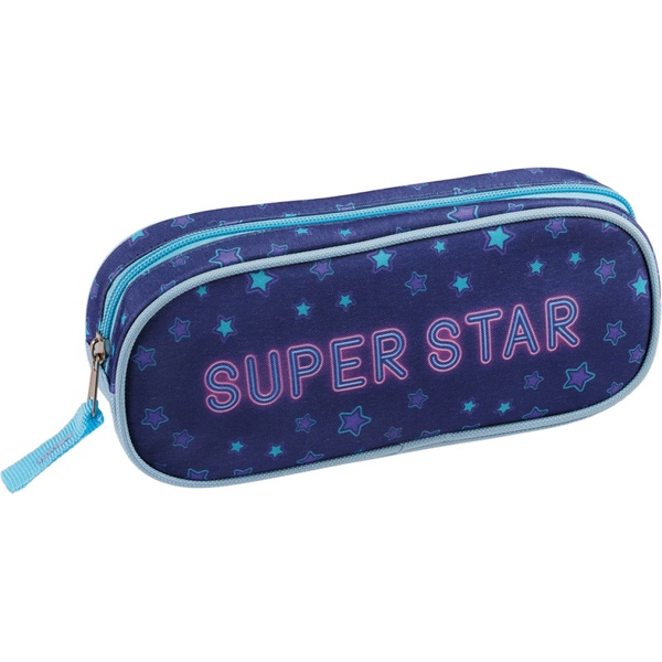 Пенал 1 отд., на молнии, 210*80*45 мм, текстиль, ArtSpace Super Star 