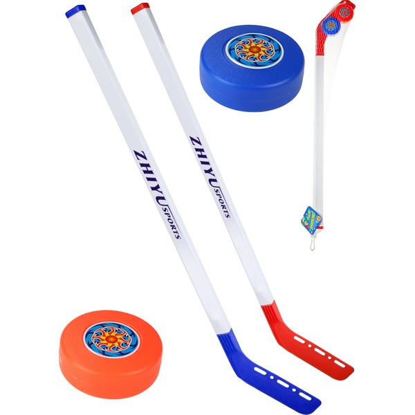 Хоккейный набор  (2 клюшки/82 см, 2 шайбы ) в сетке    Акция!