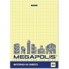 Блокнот на склейке А4, 60 л., клетка, 60 г/м² (желт.), ErichKrause MEGAPOLIS Yello Concept