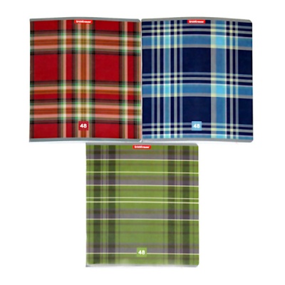 Тетрадь А5, клетка, 48 л., на скобе, 60 г/м², ErichKrause Scottish Cage_5 дизайнов