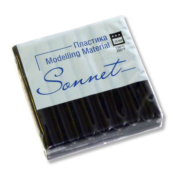 Пластика (полимерная глина) СОНЕТ, черная, брус 56 г, в п/п Акция!
