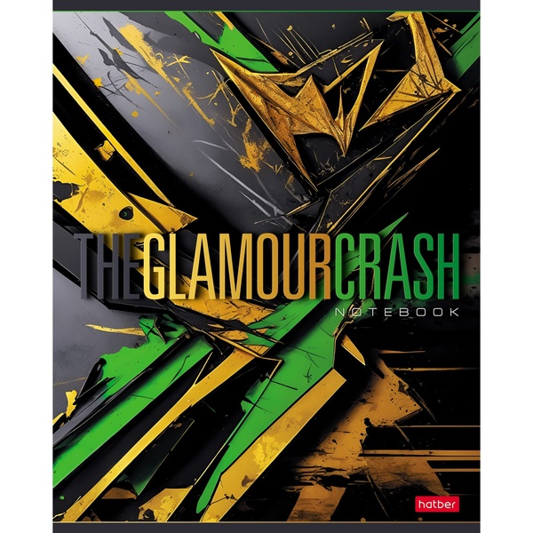 Тетрадь А5, клетка, 48 л., на скобе, 65 г/м², выб. лак, Hatber The glamour crash (акционный товар)