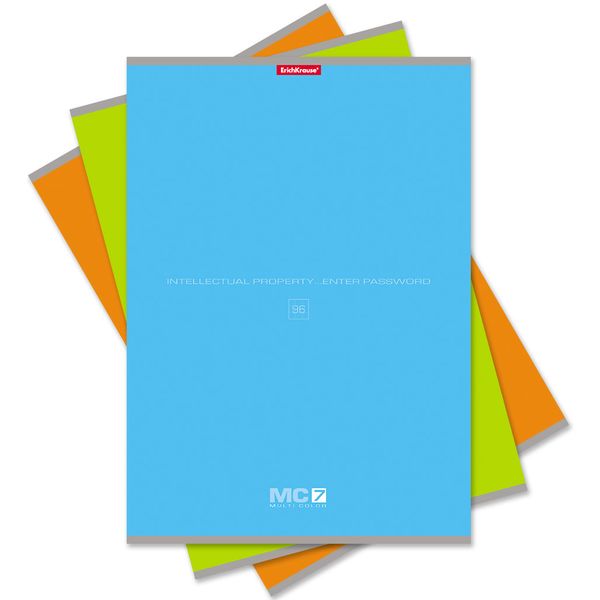 Тетрадь А4, клетка, 96 л., на скобе, 65 г/м², ErichKrause MC-7_3 дизайна_MIX-PACK