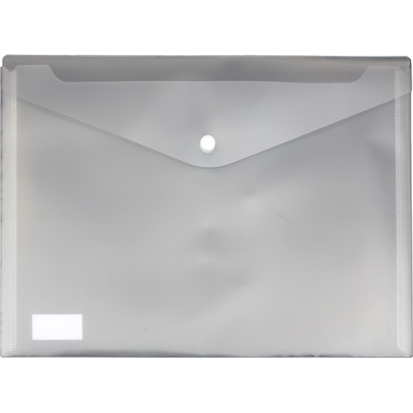 Папка-конверт на кнопке, А4, 300 мкм, прозрачная, deVENTE