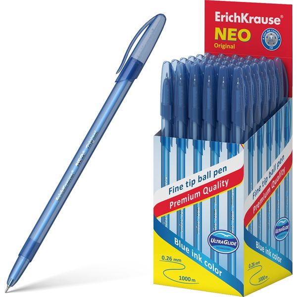 Ручка шариковая синяя, 0.7 мм, узел-игла, ErichKrause Neo Stick Original Ручка шариковая синяя, 0.7 мм, узел-игла, ErichKrause Neo Stick Original