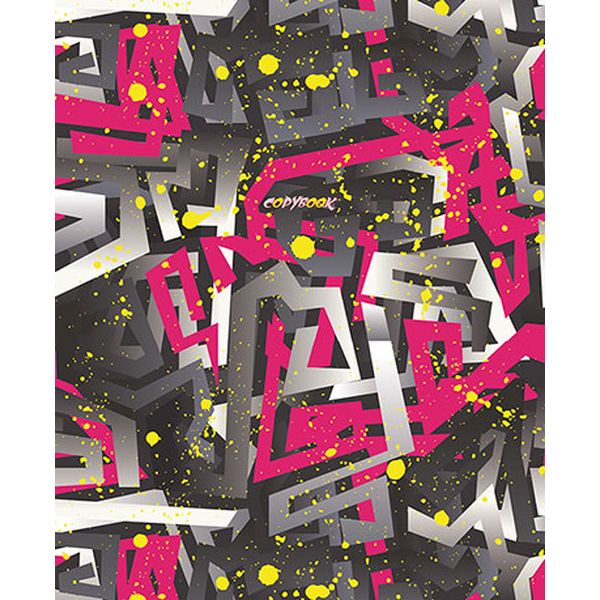 Тетрадь 96 л., клетка, 60 г/м², обл. мел. картон, глянц. вд-лак, КТС-ПРО Абстракция