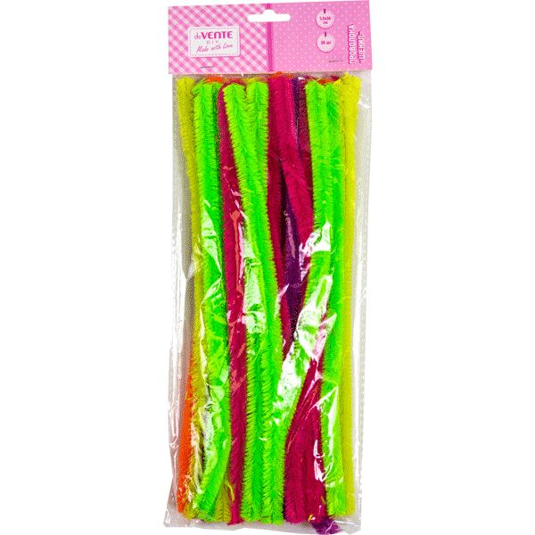 Проволока пушистая (шенилл) 1.5*30 см, 30 шт., ассорти, в п/п, deVENTE DIY Neon Акция!