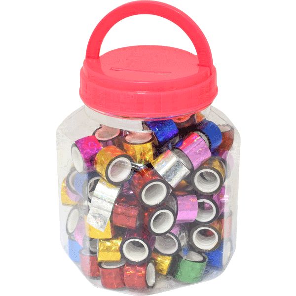 Лента клейкая декоративная 12 мм * 1 м, 40 мкм, голографическая, ассорти, п/втулка, deVENTE Лента клейкая декоративная 12 мм * 1 м, 40 мкм, голографическая, ассорти, п/втулка, deVENTE