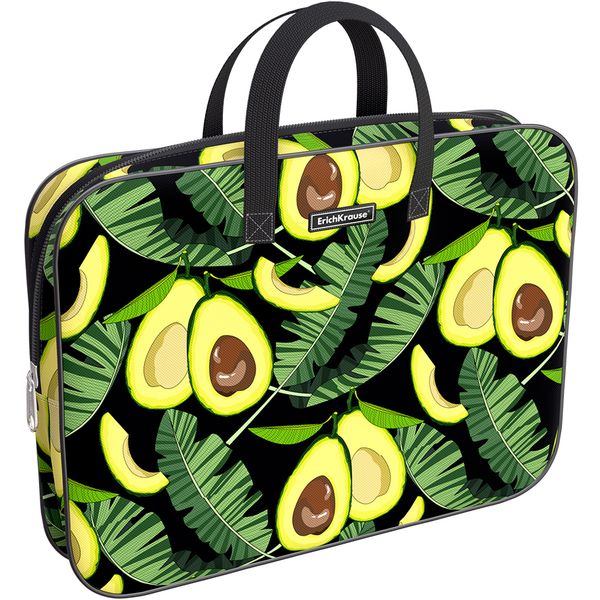 Папка-портфель А4+, текстильная, на молнии, 1 отд., внутр. карман, ErichKrause Avocado Night Папка-портфель А4+, текстильная, на молнии, 1 отд., внутр. карман, ErichKrause Avocado Night