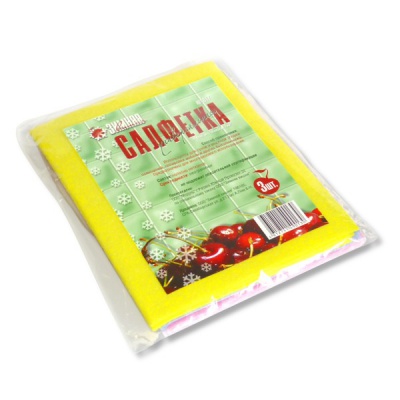 Салфетка универсальная, 30*38 см, вискоза, 70 г/м² , 3 цвета, ЗИМНЯЯ (3 шт/уп)
