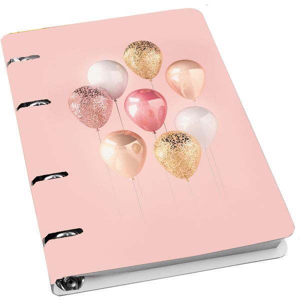 Тетрадь на кольцах, А5, 100 л., клетка, обл. картон экстра, софт-тач, фольга, JOY BOOK My dream №13