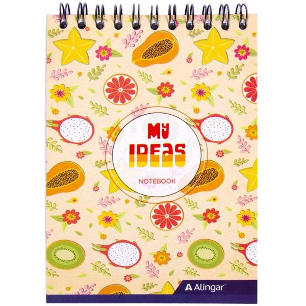Блокнот на гребне А6, 60 л., клетка, 60 г/м², Alingar MIX New_ассорти Блокнот на гребне А6, 60 л., клетка, 60 г/м², Alingar MIX New_ассорти