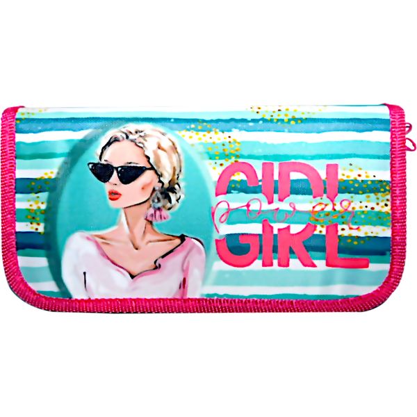 Пенал 2 отд., на молнии, 190*105*50 мм, текстиль, ПЧЕЛКА Тиффани Акция!