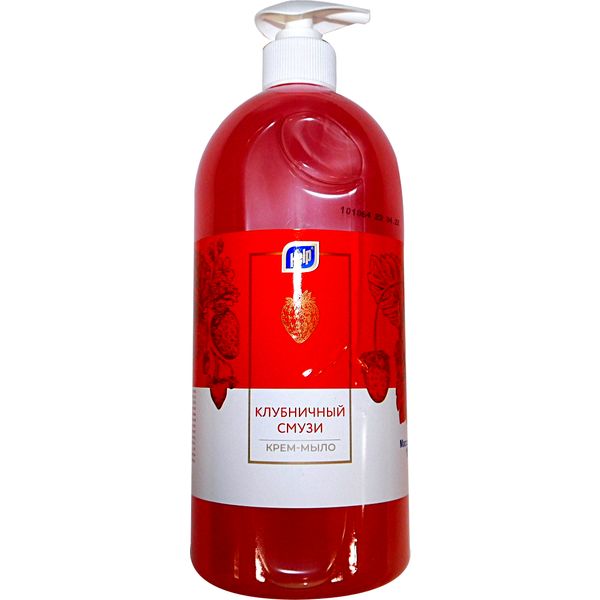 Крем-мыло HELP Клубничный смузи, 1000 мл (помп. дозатор)