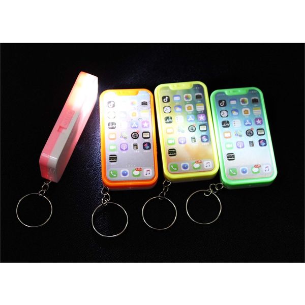 Брелок "iPhone", световой, пластиковый, ассорти 4 дизайна