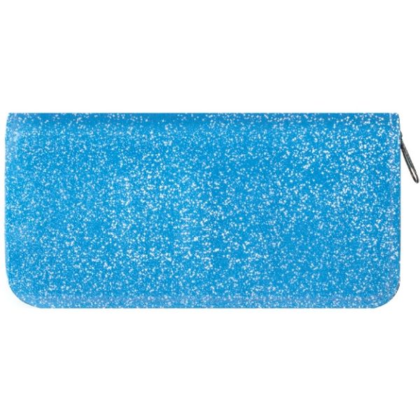 Пенал 1 отд., на молнии, 190*100*26 мм, текстиль (блестящий), органайзер-разделитель, ПЧЕЛКА Голубой Акция!