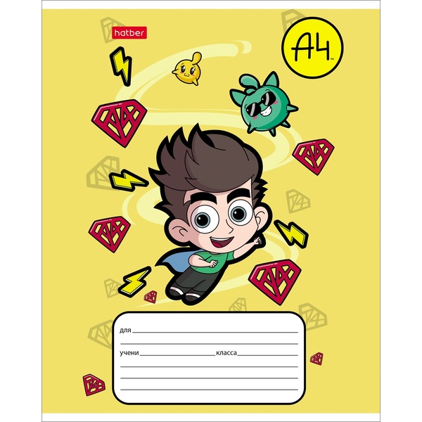 Тетрадь А5, крупная клетка, 12 л., на скобе, 65 г/м², Hatber Влад А4 (акционный товар) Тетрадь А5, крупная клетка, 12 л., на скобе, 65 г/м², Hatber Влад А4 (акционный товар)