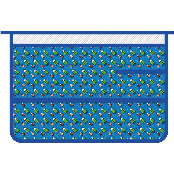 Папка для труда А4, на молнии, PP, прозр., цв. органайзер-разделит., ПЧЕЛКА Карандаши