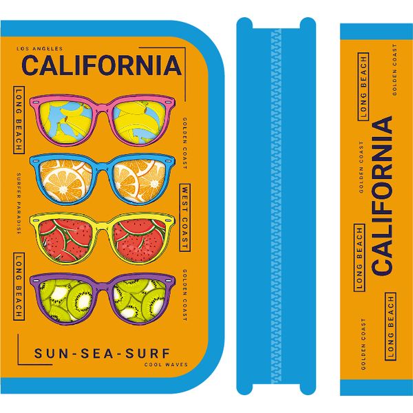 Пенал 1 отд., на молнии, 190*115*30 мм, лам. картон, откидная планка, ПЧЕЛКА Серфинг Акция!