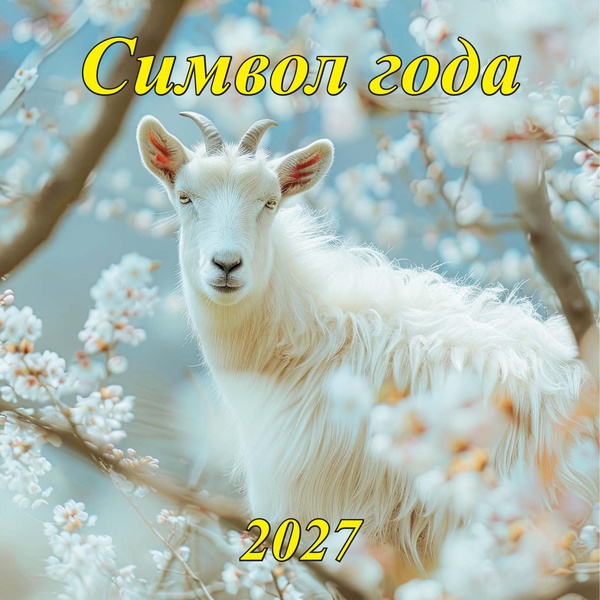Календарь настенный перекидной 2027 г. (квартальный моно) Символ года 2, 285*285 мм, на скобе
