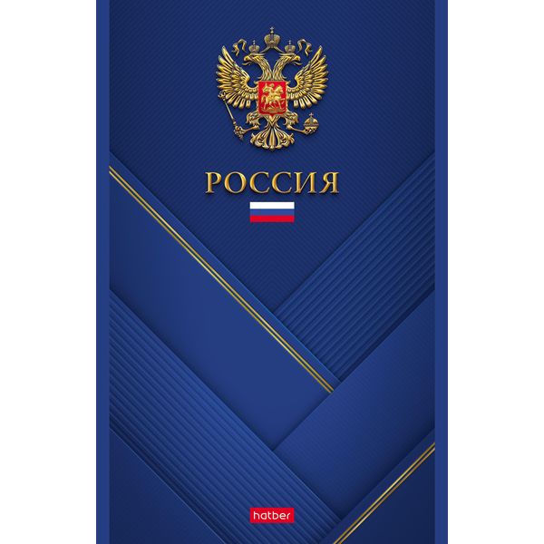 Блокнот на скобе А5, 96 л., клетка, 65 г/м², Hatber Россия