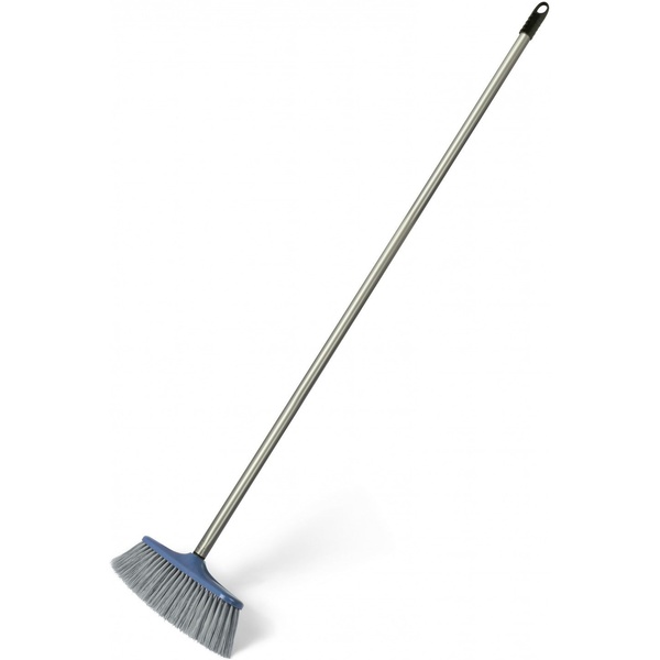 Щетка для подметания (шробер) пластиковая, ширина 24.5 см, щетина 8 см, черенок 117 см, Martika Фанго