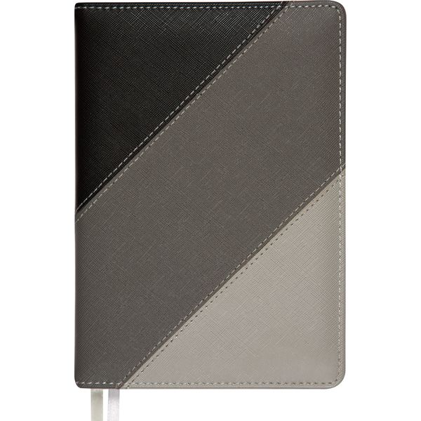 Ежедневник недатированный, А5, 160 л., 70 г/м2, тв. перепл., и/к, поролон, deVENTE Trio_серый  Акция!