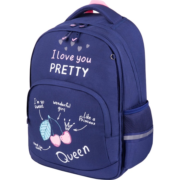 Рюкзак ученический BRAUBERG Soft_Cherry queen, 40*31*15 см, 17 л, 620 г, 2 отд., эрг. спинка