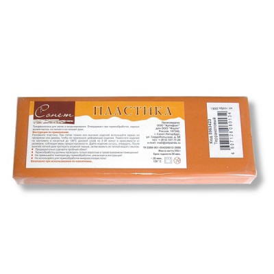 Пластика (полимерная глина) СОНЕТ, терракотовая, брус 250 г, в пленке Пластика (полимерная глина) СОНЕТ, терракотовая, брус 250 г, в пленке