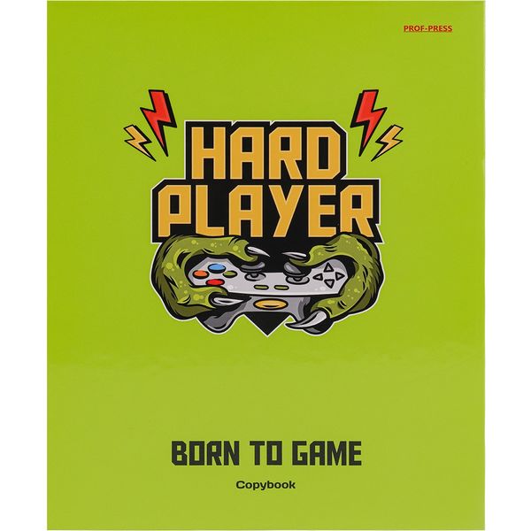 Тетрадь на кольцах, А5, 80 л., клетка, 7БЦ обложка, глянц. лам., Prof-Press Рожденный играть-1 Акция!