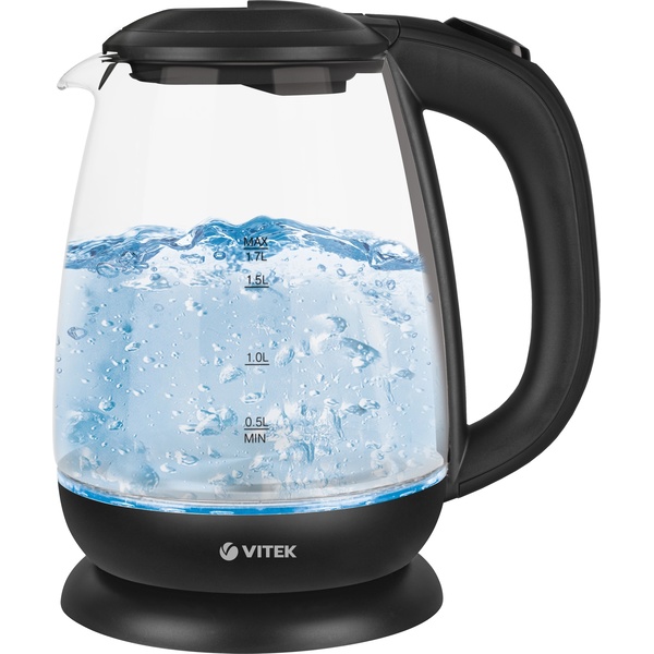 Чайник электрический Vitek VT-1173 1.7л. 2200Вт прозрачный/черный корпус: стекло Чайник электрический Vitek VT-1173 1.7л. 2200Вт прозрачный/черный корпус: стекло